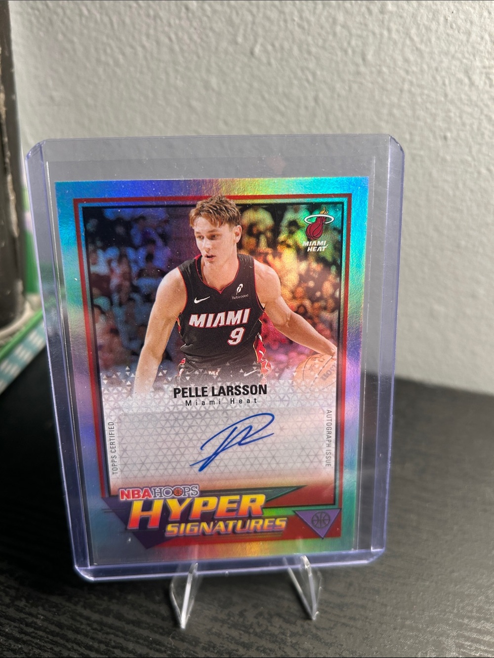NBA Hoops Hyper Signatures Pelle Larsson Miami Heat Autograph Card